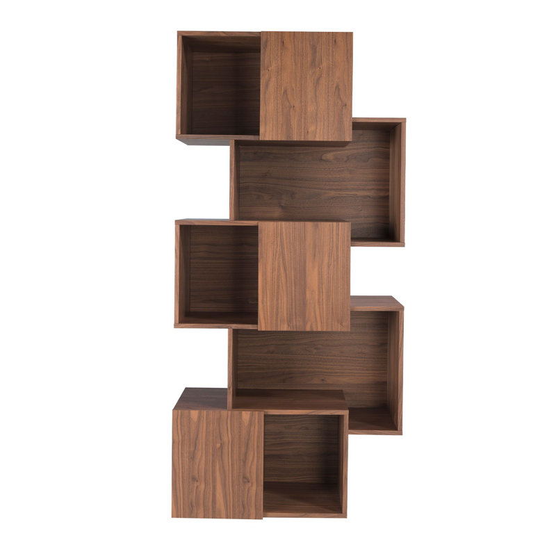 85 cm H x 40 cm W Solid Wood Etagere Bookcase