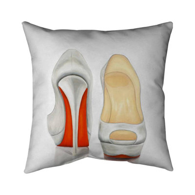 Red and White Pumps - Stylish – Throw Pillow Cover Only, Double-Sided Print, Insert Not Included