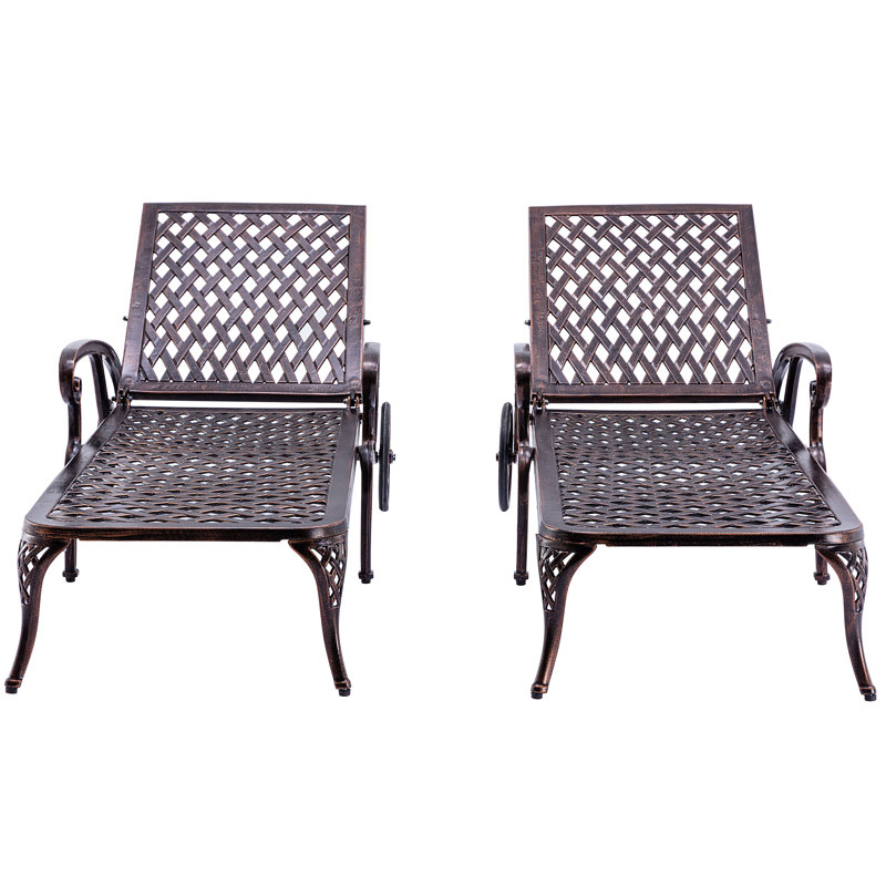 Nayanah 74.6'' Long Reclining Chaise Lounge Set