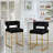 Modern Fashion Counter Height Bar Stools with Unique Square Open Backres-2122435064
