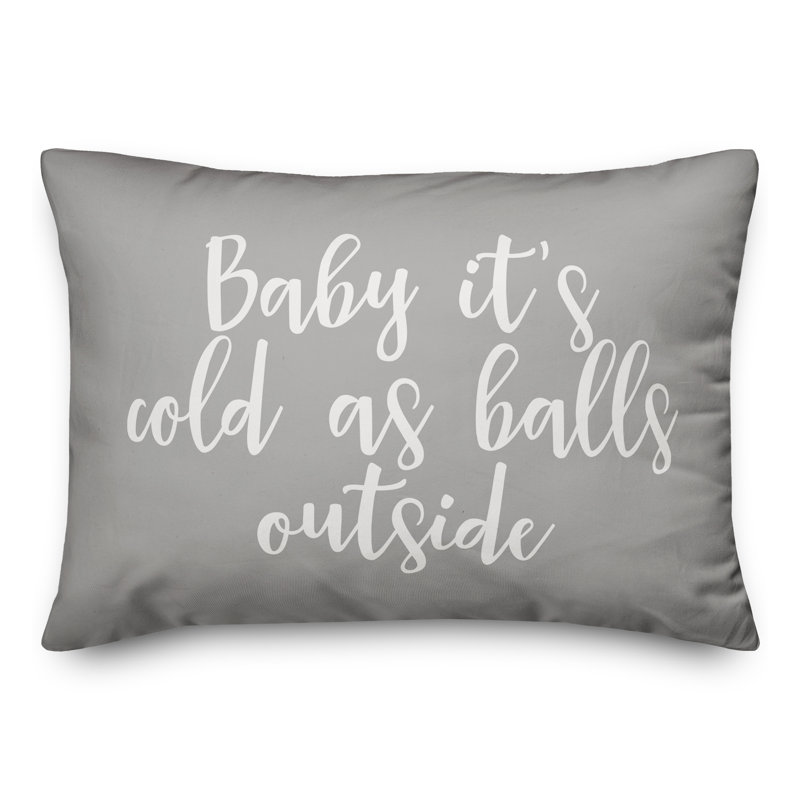 Reversible Throw Pillow, Gray