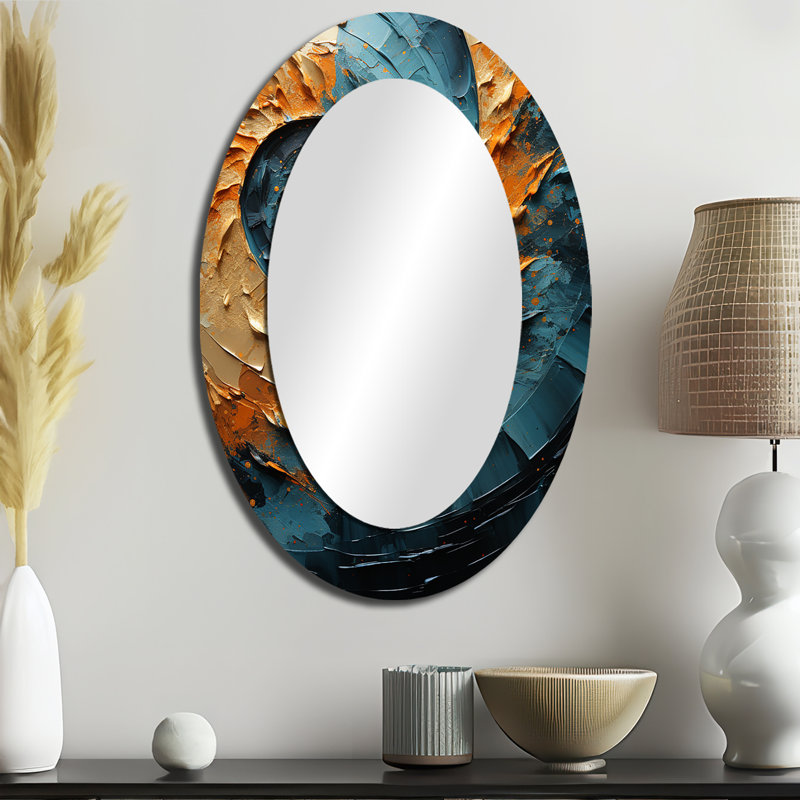 Miroir mural moderne doré doré, 36 po x 24 po