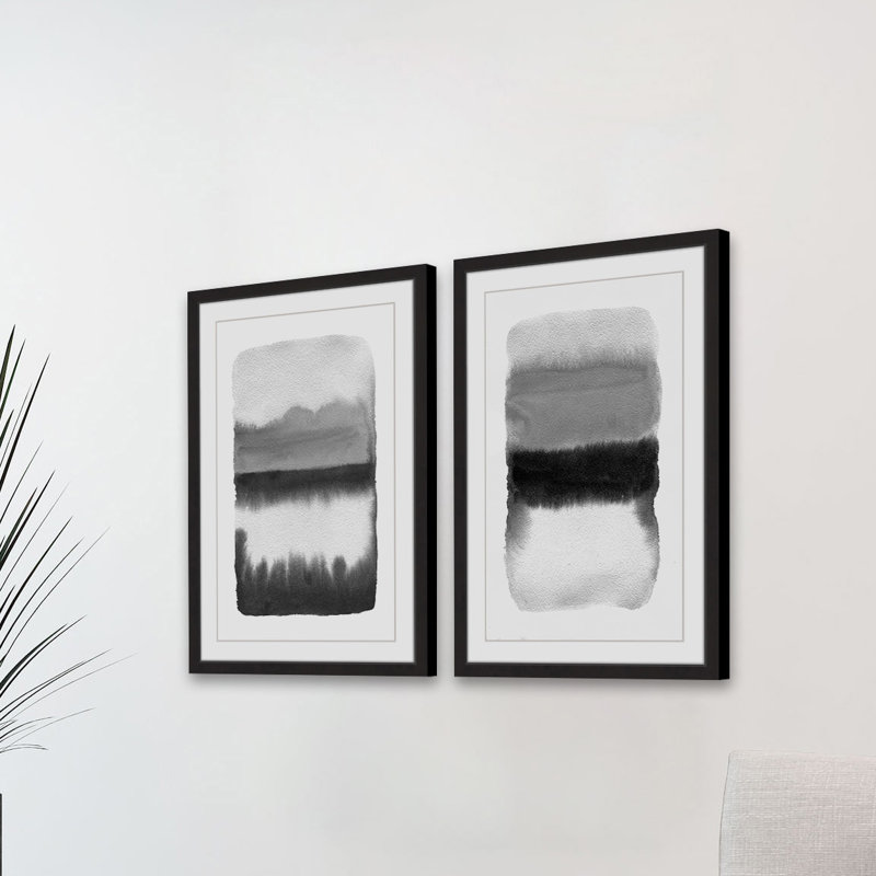 Transitions diptych-ensemble de 2 reproductions de photos encadrées sur papier, H 18 po x l 12 po x 1,5 po