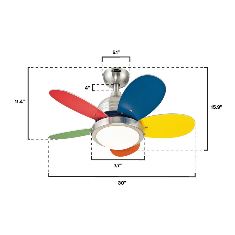 Roundabout 30'' Ceiling Fan with LED Lights
