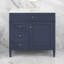 Meuble-lavabo blanc 36 po avec lavabo supérieur, armoire de rangement moderne à 2 tiroirs et plateau basculant-1585022609-1585022610