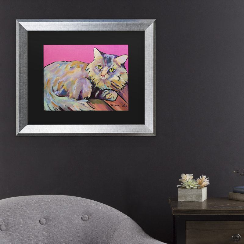 Catatonic par Pat Saunders-White, reproduction d'art encadrée, H 11 po x l 14 po x P 0,5 po, Argent