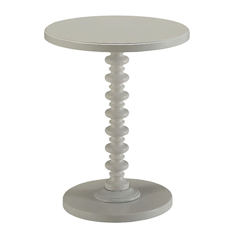 Table d'appoint ronde en bois blanc pour une utilisation pratique dans la maison Profond avec piédestal