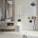 1-Piece 0.8/1.28 GPF Dual Flush Elongated Modern Toilet Soft Closing Seat, Quick Release In White Seat Included