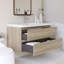 Meuble-lavabo mural simple avec plateau en résine intégré blanc-2042215612-2042215609