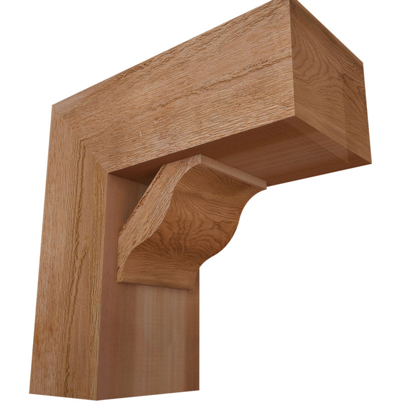 Support Funston Block avec support décalé, 18 po x 18 po, Cèdre rouge occidental de l 8 po (scié brut)