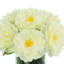 Faux Peony Arrangement in a Glass Vase-714086741
