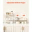 2 Tier Steel Kitchen Storage Shelf With Adjustable Height, Expandable Width, Stackable Design For Organization And Space Optimization Height Spice Rack, Countertop Management
