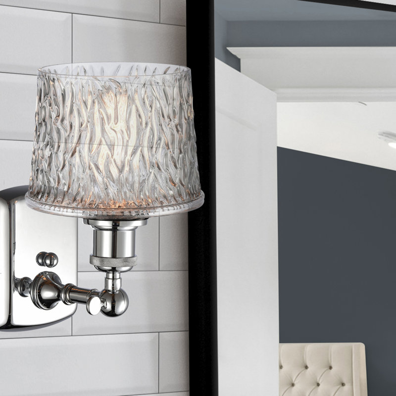 Camire Armed Sconce, 60 Watt Vintage Incandescent Bulb, Polished Chrome