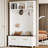 Versatile 4-in-1 Hall Tree with 6 Hooks, Wood Grain Bench, Multiple Storage, and Coat Rack for Entryways, Living Rooms, and Hallways-2088309120