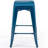 Almodovar 24" 24 Inch Metal Bar Stools, Backless Counter Height Barstools, Stackable Stools with Square-18608718