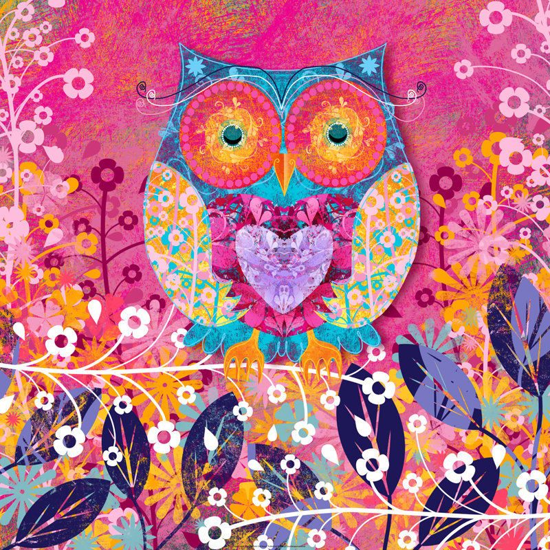 «Owl Wish», art sur toile