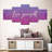 " Love Yourself Typography Multi Piece Canvas Print " 5 - Pieces-93057663