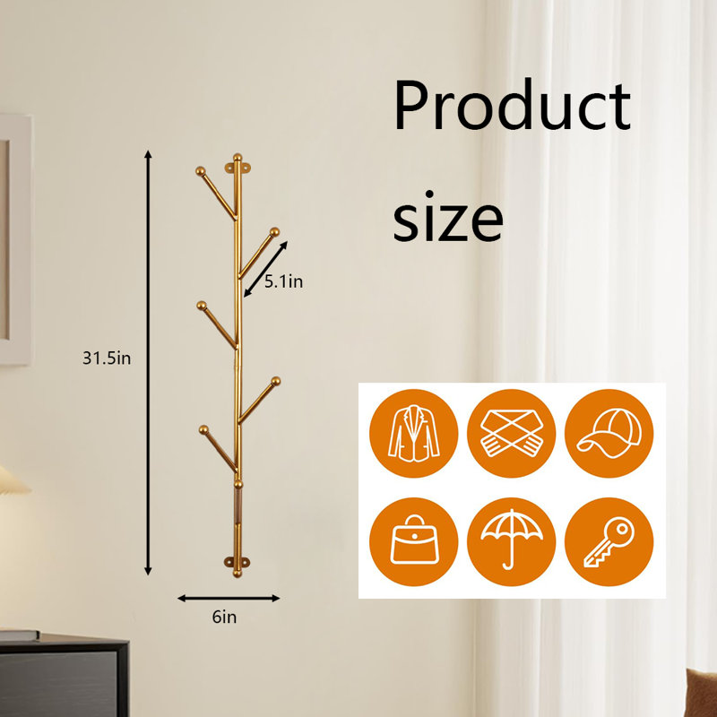 Vertical Wall Coat Rack