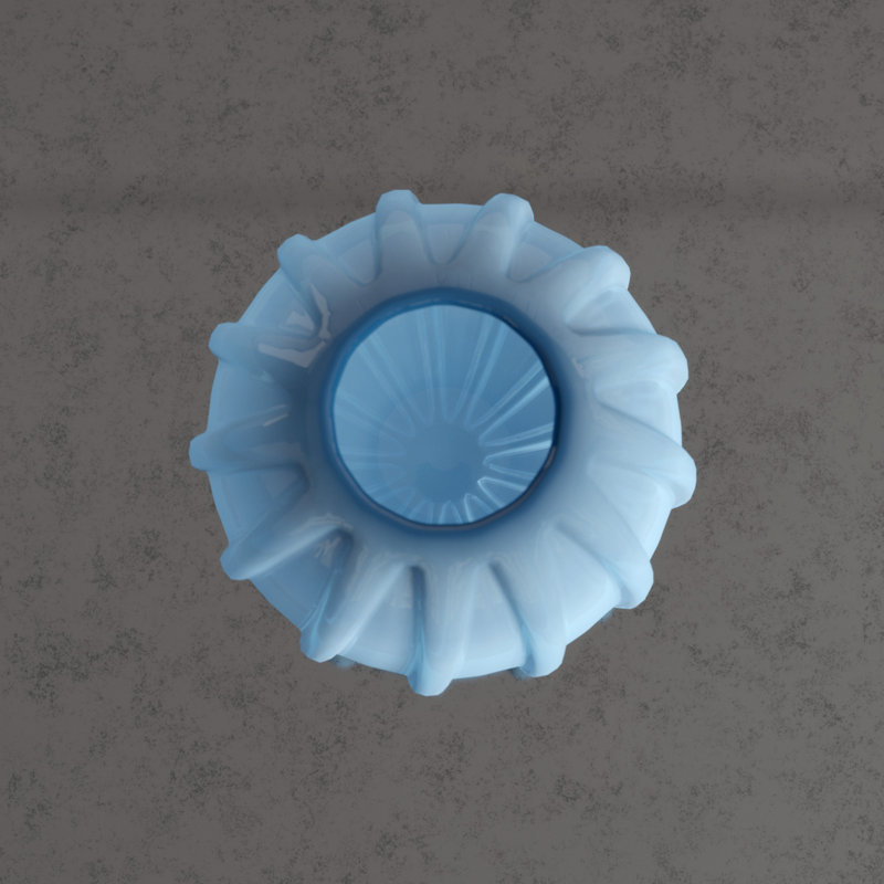 Artic Glass Table Vase, 7.5" H x 9" W x 9" D