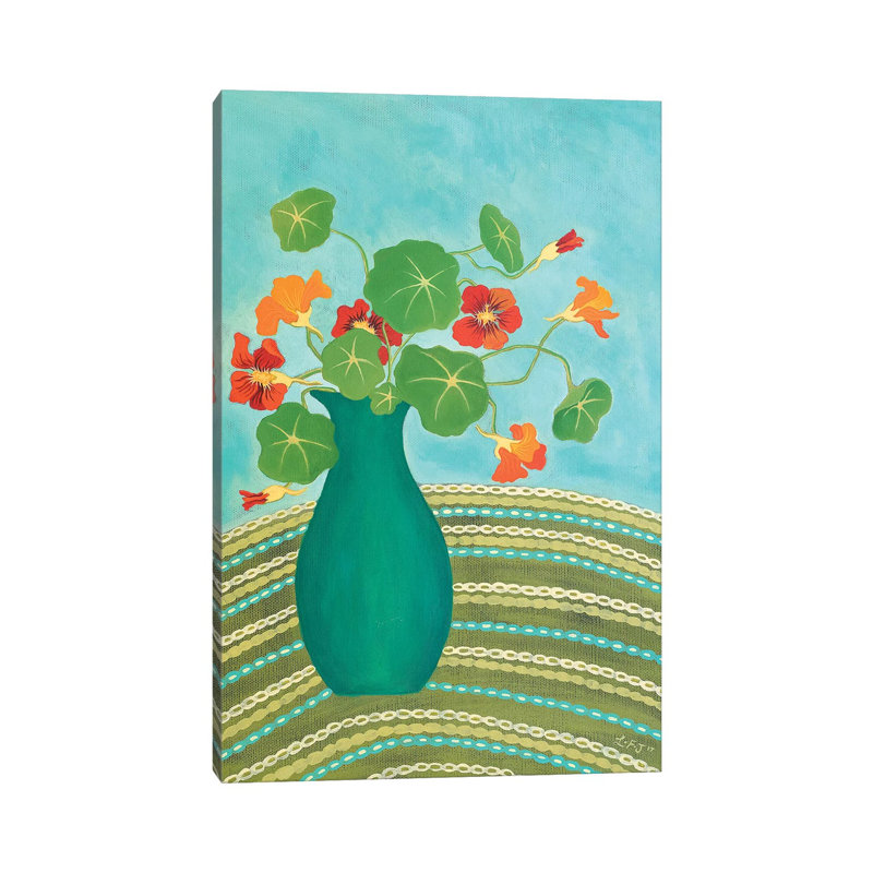 Nana's Nasturtiums 1 Piece Wrapped Canvas Painting, 66.04 cm H x 45.72 cm W x 3.175 cm D