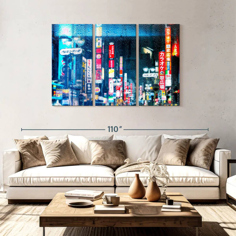 Sireci Tokyo Bluish Reflection, 48" H x 74" W