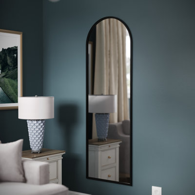 Mila Wall Mount Arched Mirror with Slim Metal Frame