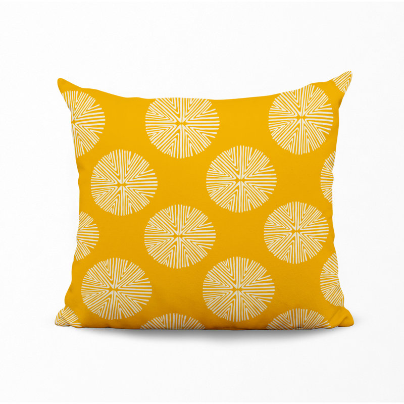 Housse et insert de coussin décoratif en polyester, L 17 po x H 17 po, Jaune