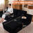 3-Piece Living Room Furniture, Modern Soft Foam Livingroom Sofa Set,  L-Shaped Sectional Couch And Armless Bean Bag Chair Lounger, No Assembly Required-1127499278-1127383058
