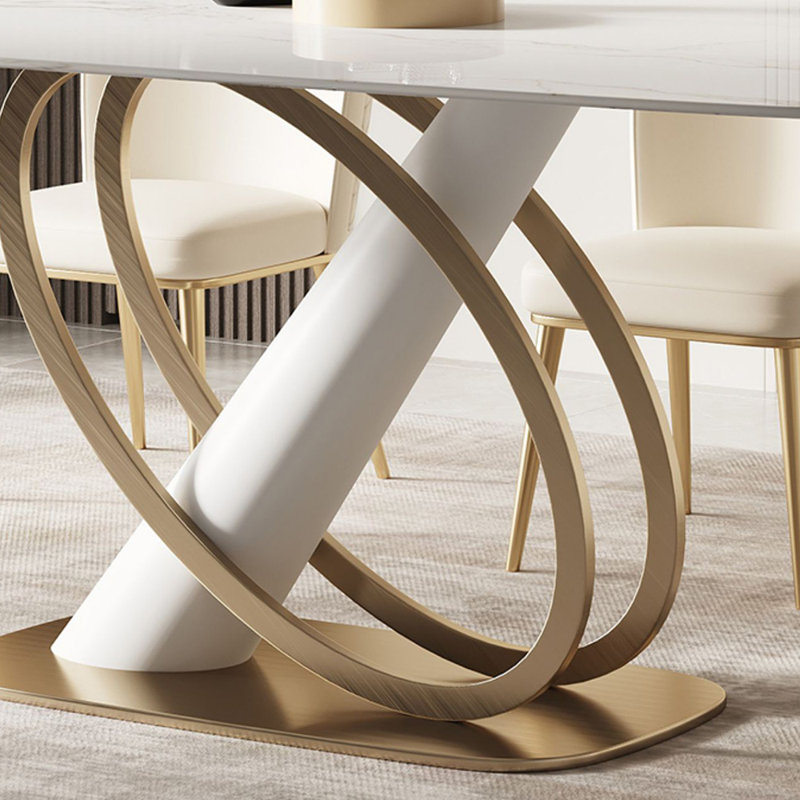 Table de salle à manger en acier inoxydable, H 29,53 po x L 70,87 po x l 35,43 po