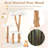 Solid Wood Cat Tree With Perch Natural Jute Scratching Posts Dangling Ball