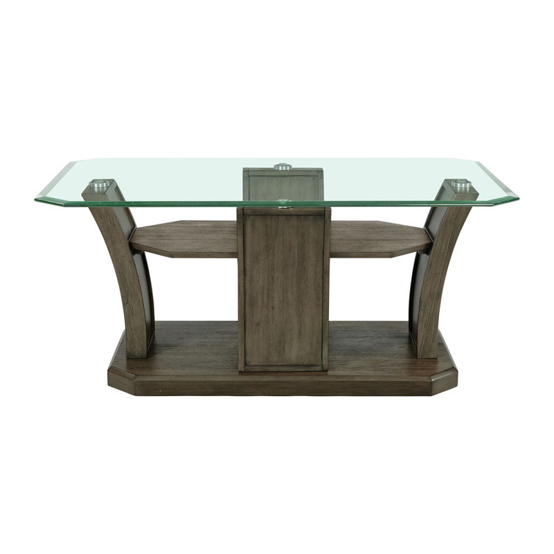Table basse à piédestal avec rangement Acton