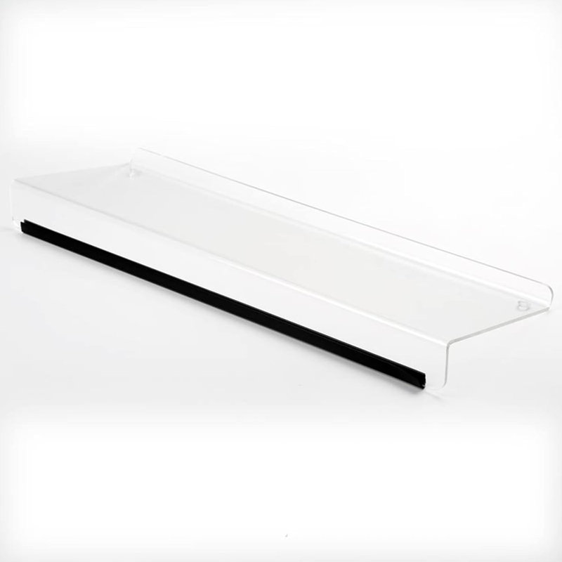M&T Displays Tilted Ergonomic Computer Keyboard Stand with Rubber Strip Clear Acrylic Clear Riser for Computer Work, Gaming and Typing,Universal Elevated Stand