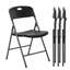 Ensemble de salle à manger peu encombrant avec chaises rembourrées pliables et table de salle à manger ronde-131269714-131269717-132908098