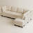 Faux Leather L-Shaped Modular Sectional Sofa-75756251-75756249