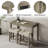 Shrivas Bar Table and Chairs Set, 3-Piece Dining Table Set for 2 with Built-in USB and Power Outlets, Counter Height Table and 2 Bar Stools Space Saving for Dining Room Living Room Small Kitchen-2022087147-2022087145