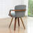 Mid Century Modern Leather Upholstered Swivel Dining Chairs With Arms-1517867136