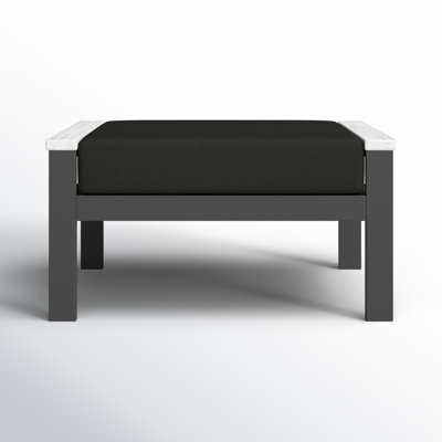 Townsend Outdoor Teak Ottoman with Sunbrella Cushion -  Birch Lane™, 8D3514458C5C480AAE07A6E8A5FA0112