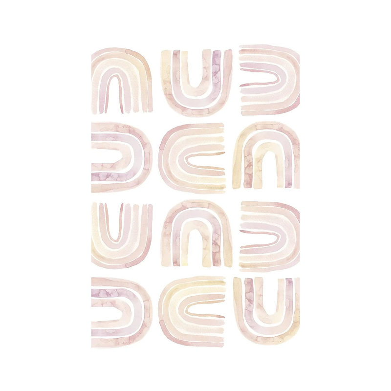 Boho Rainbows 1 Piece Painting on Canvas, 45.72cm H x 30.48cm W x 1.91cm D, Wrapped Canvas