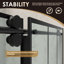 Porte de douche coulissante simple sans cadre avec verre transparent S 60 x l 76 po Sankiz