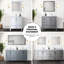 80 po Meuble-lavabo de salle de bain blanc, marbre, bois, meuble-lavabo attrayant avec rangement polyvalent-1694545179
