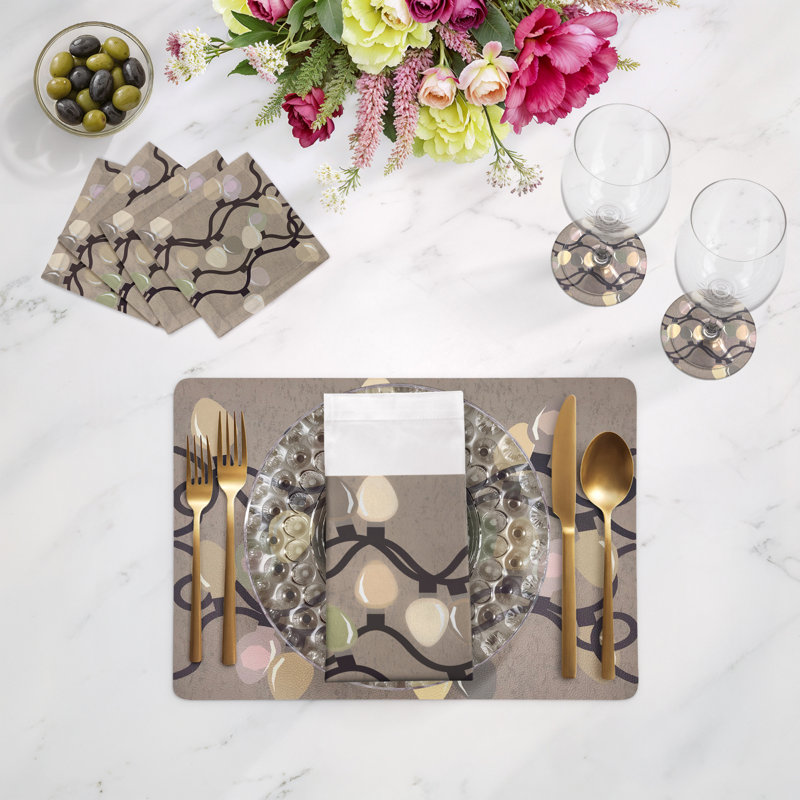 Serviettes de table en satin de coton, Neutre