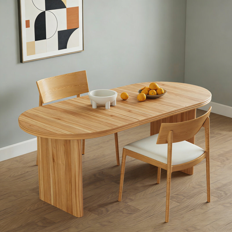 Table de salle à manger extensible de 55,12 "à 78,26" avec rallonges amovibles, table de salle à manger et de cuisine extensible de style Mid-Century moderne