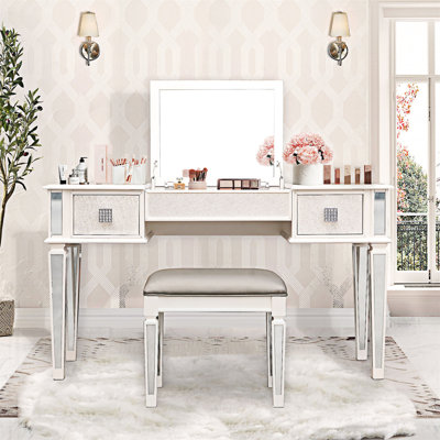 Ensemble de coiffeuse avec miroir