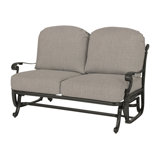 Florence Outdoor Loveseat Glider with Sunbrella Cushions
