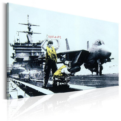 Stretched Canvas Street Art - Banksy Applause