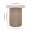 Table d'appoint ronde cannelée de 22 po en aulne blanc Isa-896286921