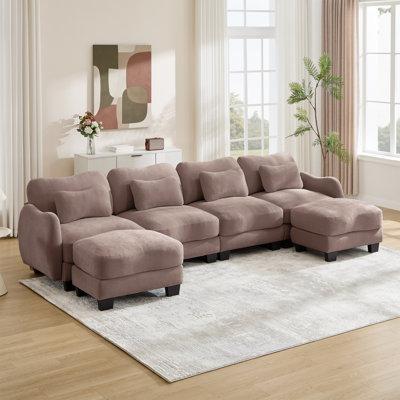 Nimbus Cloud Couch Sectional with Ergonomic Curved Design and Lumbar Pillows