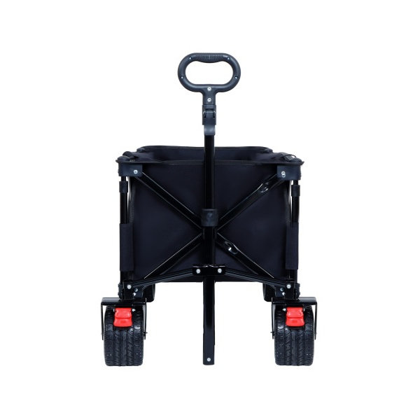 Foldable Steel Utility Wagon with Extended Tailgate and Extra Long Bed