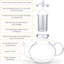 Elegant Clear Glass Teapot Set - 35Oz Capacity, Dishwasher Safe, Perfect Gift For Tea Lovers