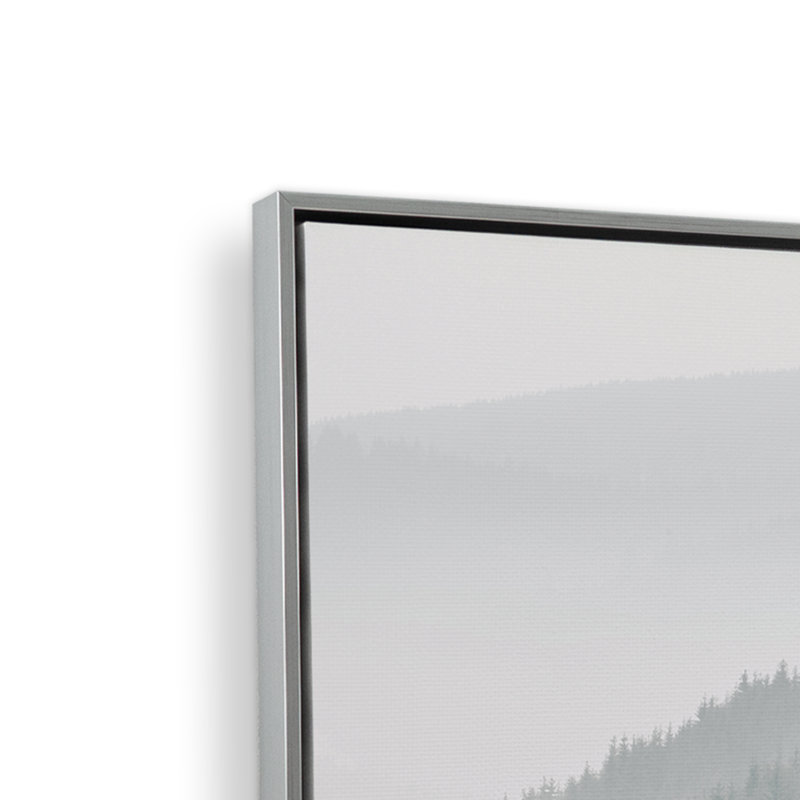 Bleron sur toile, 38" H x 26" W, Polished Chrome Floater Framed